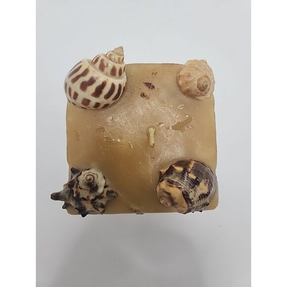Vintage Hangmade Scented Gruvs Candles Made In USA Sea Shells 3 1/2" Square - Picture 9 of 10